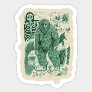 Grassman the Bigfoot Sticker